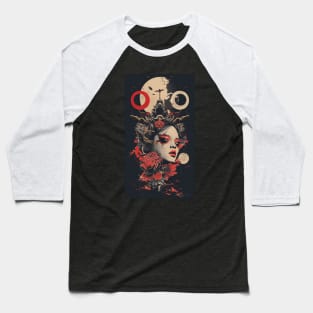 Red Flower Girl Baseball T-Shirt